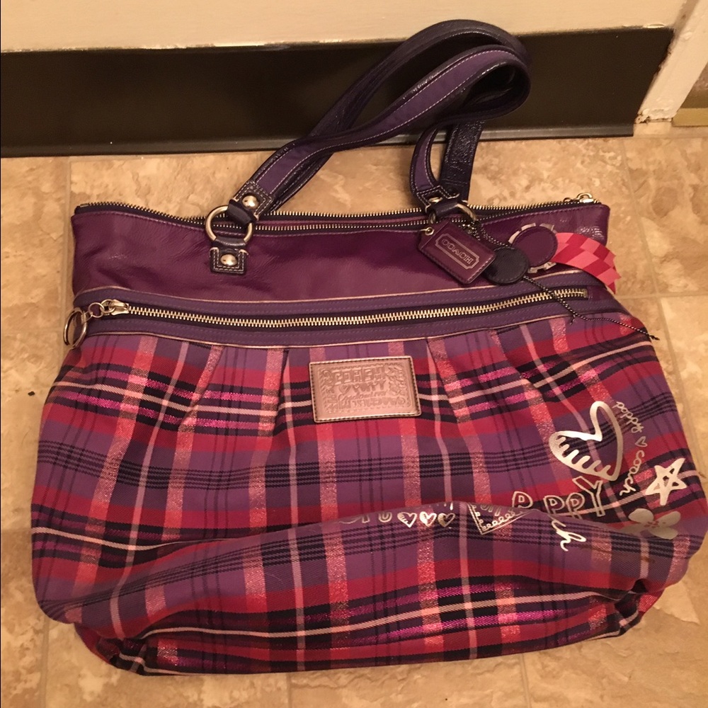 Plaid Coach purse