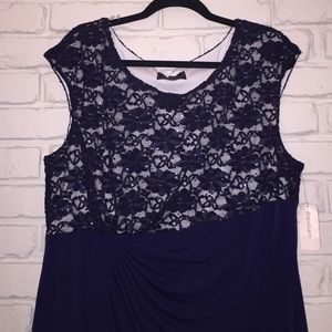 Cocktail dress -Navy with a little sparkle on top