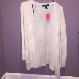 Forever 21 white knit cardigan