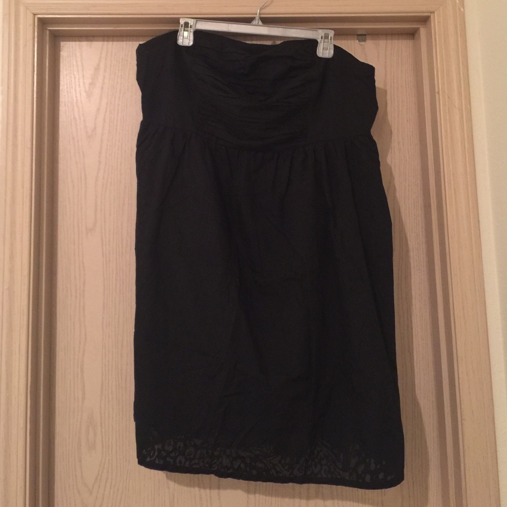 Black animal print dress