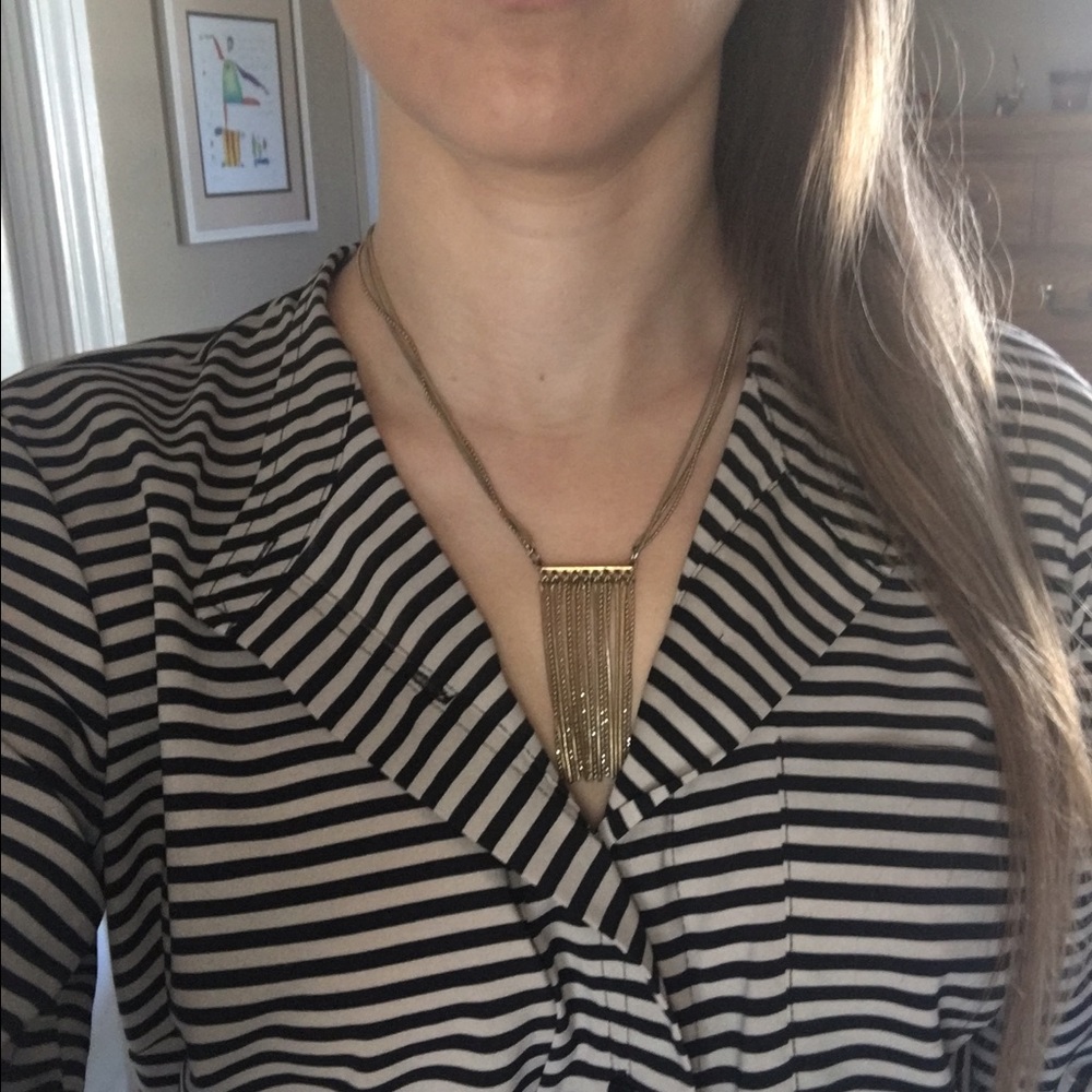 Gold tassel necklace