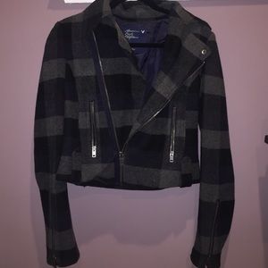 American Eagle zipped Blocked Pattern Jacket