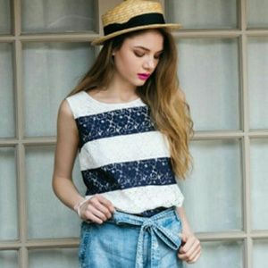Skies Are Blue Striped Blouse Skies Are Blue Striped Blouse