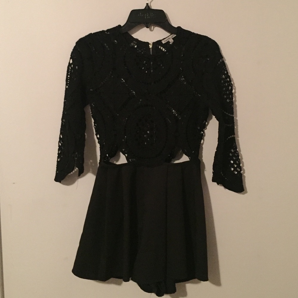 Black lace ROMPER