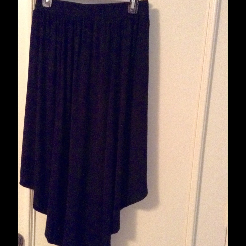 Black Mini Skirt With Long Back