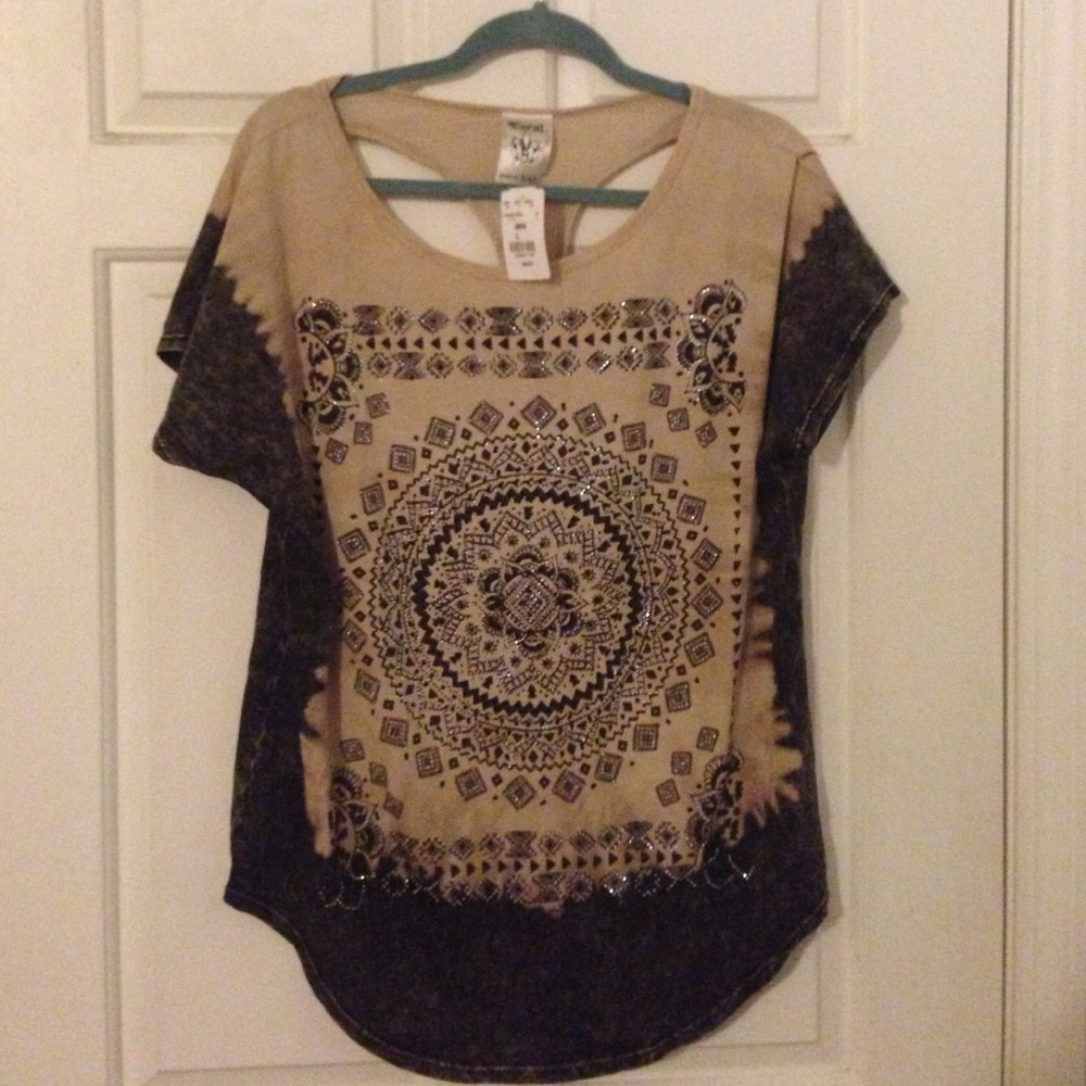 ~*~ Vocal brand bling western Aztec top size L ~*~