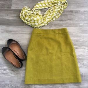 Boden Wool pencil skirt chartreuse US 4