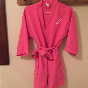 Pink robe with letter J