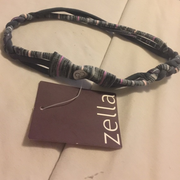 Zella Braided Headband.Gray Graphite Astral. - Picture 2 of 2