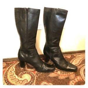 A.n.a black leather boots