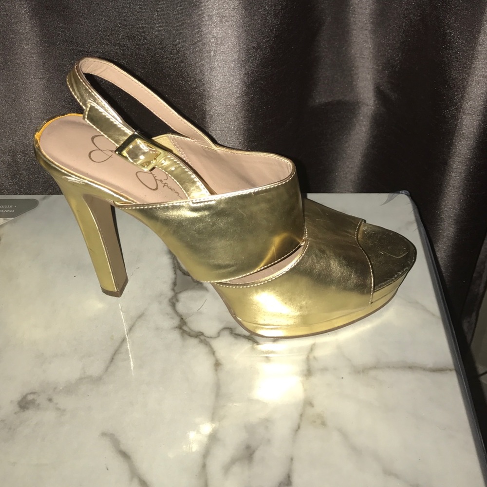 Gold Slingback Heel