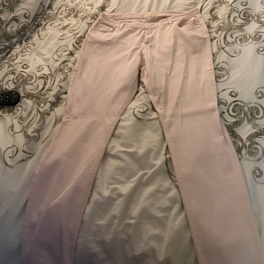 Light pink Rockstar skinny jeans