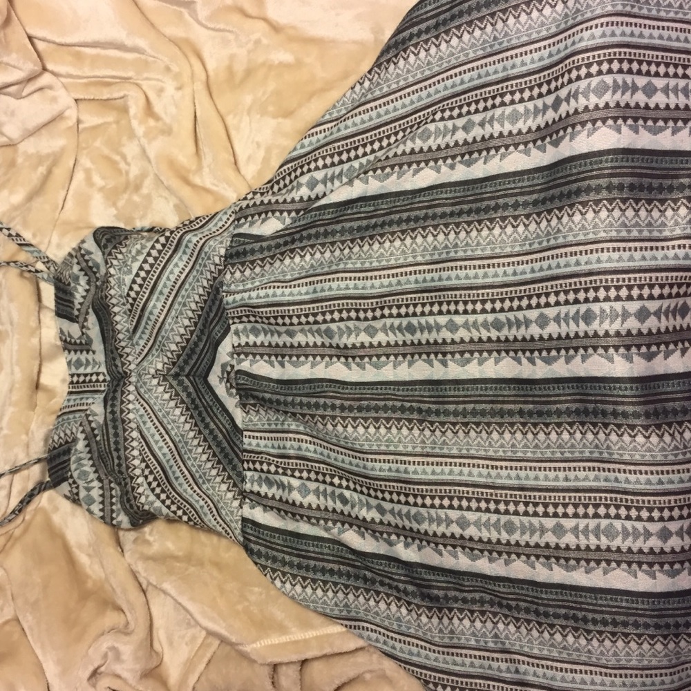 Thick tribal printed strapped dress