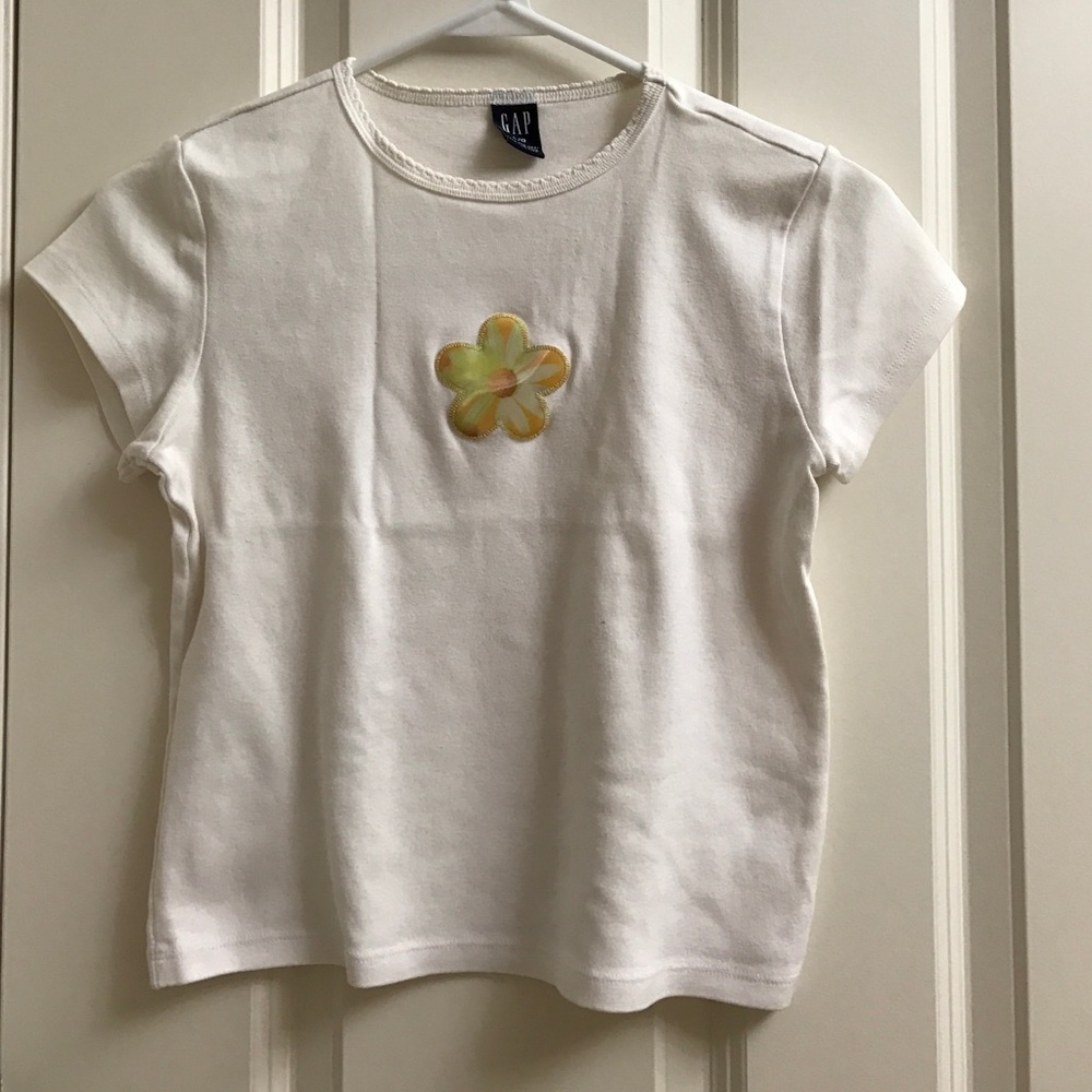GAP Girls Large Baby T in White