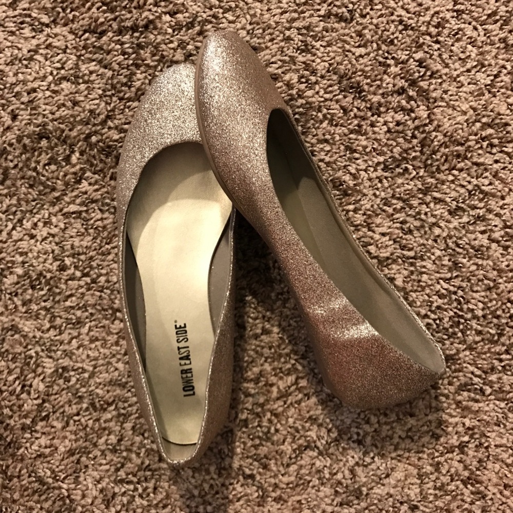 Gold Sparkly Flats