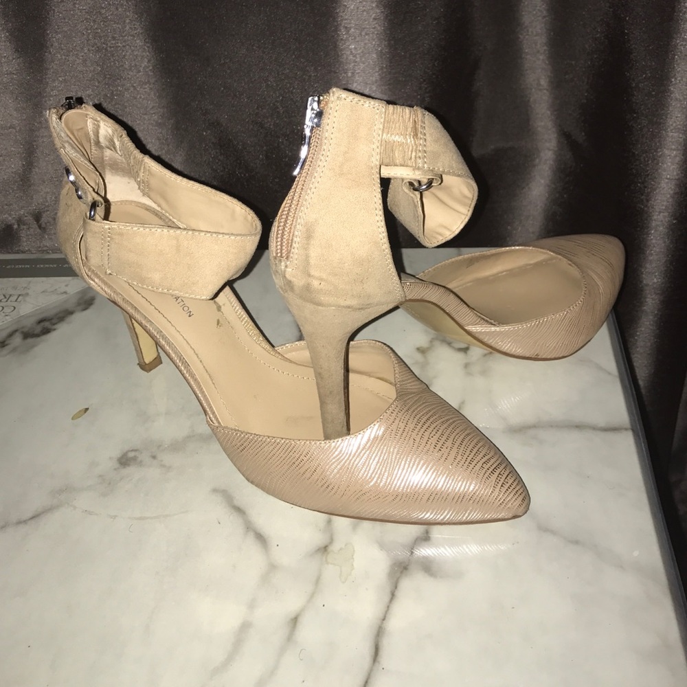 Metallic beige Pump