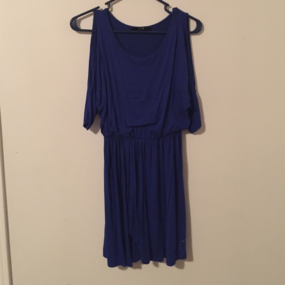 Blue dress with arm slits