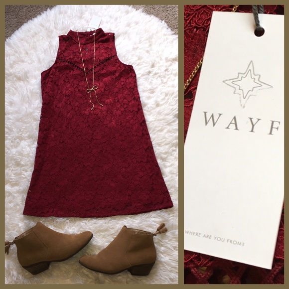 Nordstrom Dresses & Skirts - 🦄NWT! WAYF Red Beautiful Sexy Classy Lace Dress