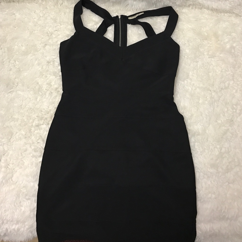 Sexy bandage open strappy back dress
