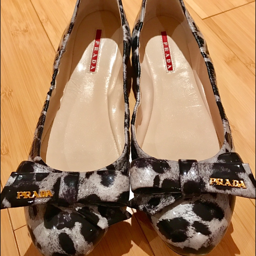 Prada leopard ballet flats