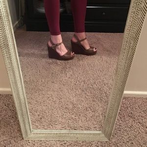 ✨ Aldo Brown Leather Wedges ✨
