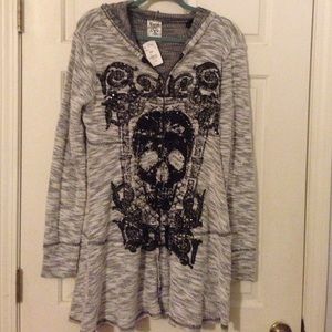 ~*Vocal brand skull bling studded sweater hoodie~*