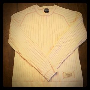 Men's Polo Jeans Cream Sweater Size Small