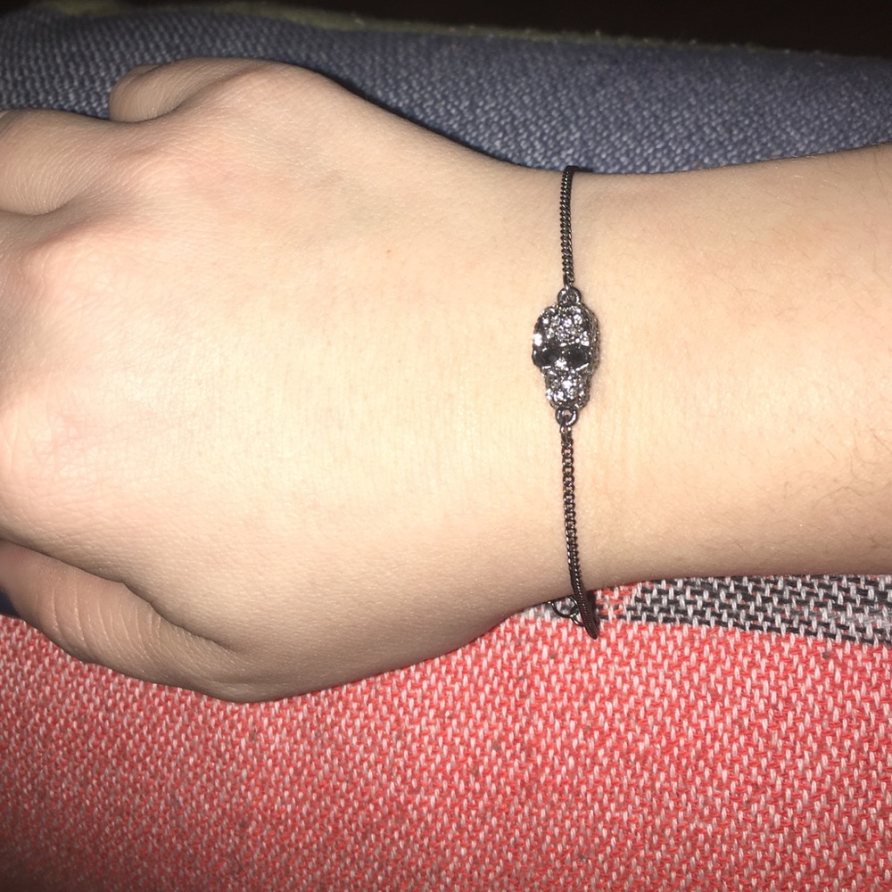 Crystal skull bracelet