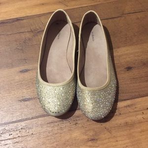 Gold Flats with Rhinestones
