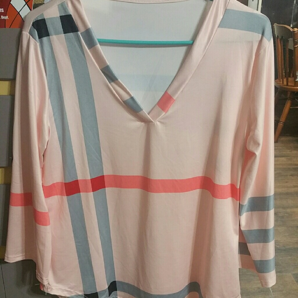 Brand new V-neck silky shirt