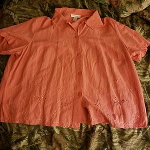 Dress barn woman's plus size 22w pink short sleeve