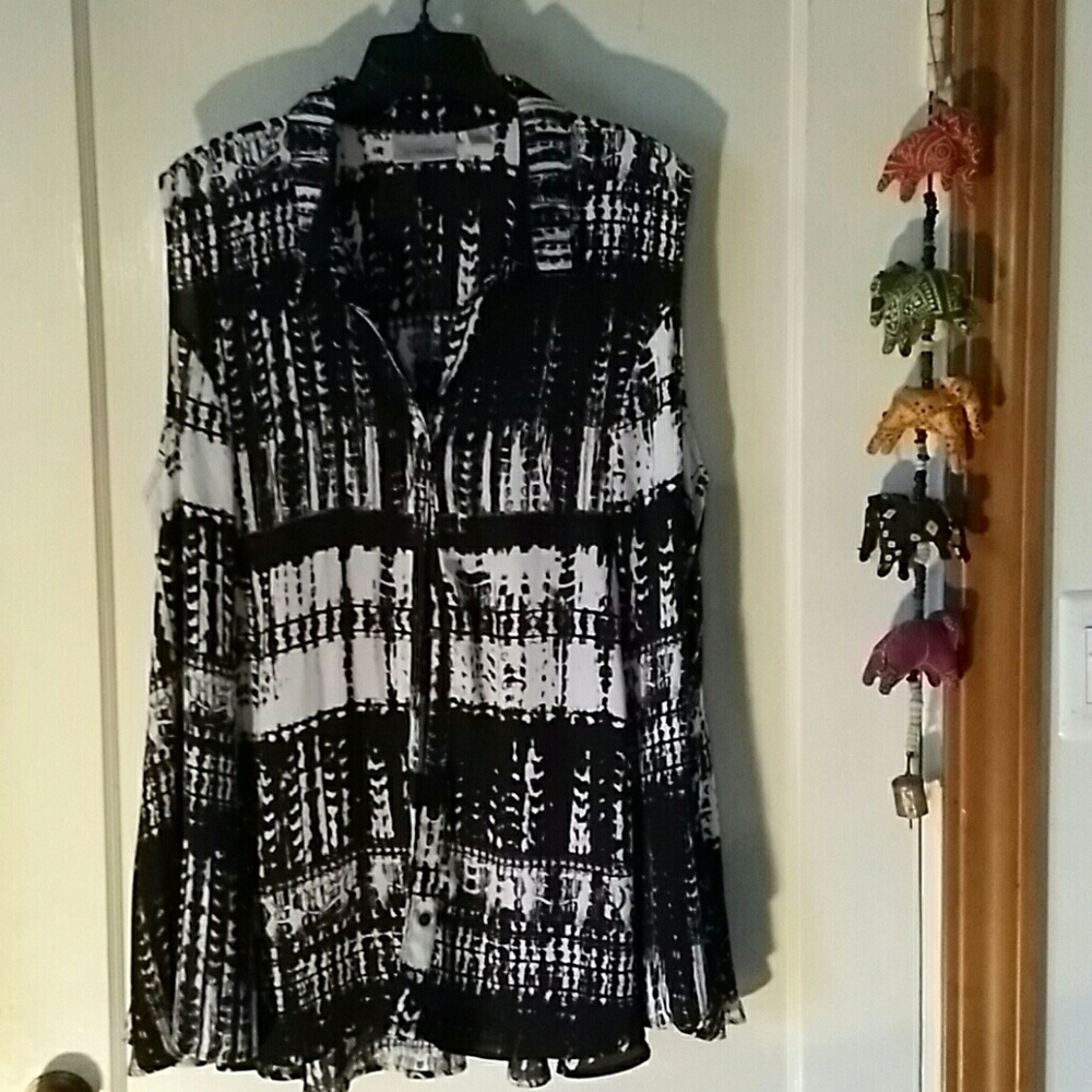 Sheer sleeveless top
