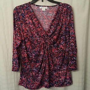 Liz Claiborne 3/4 length sleeve blouse NWOT