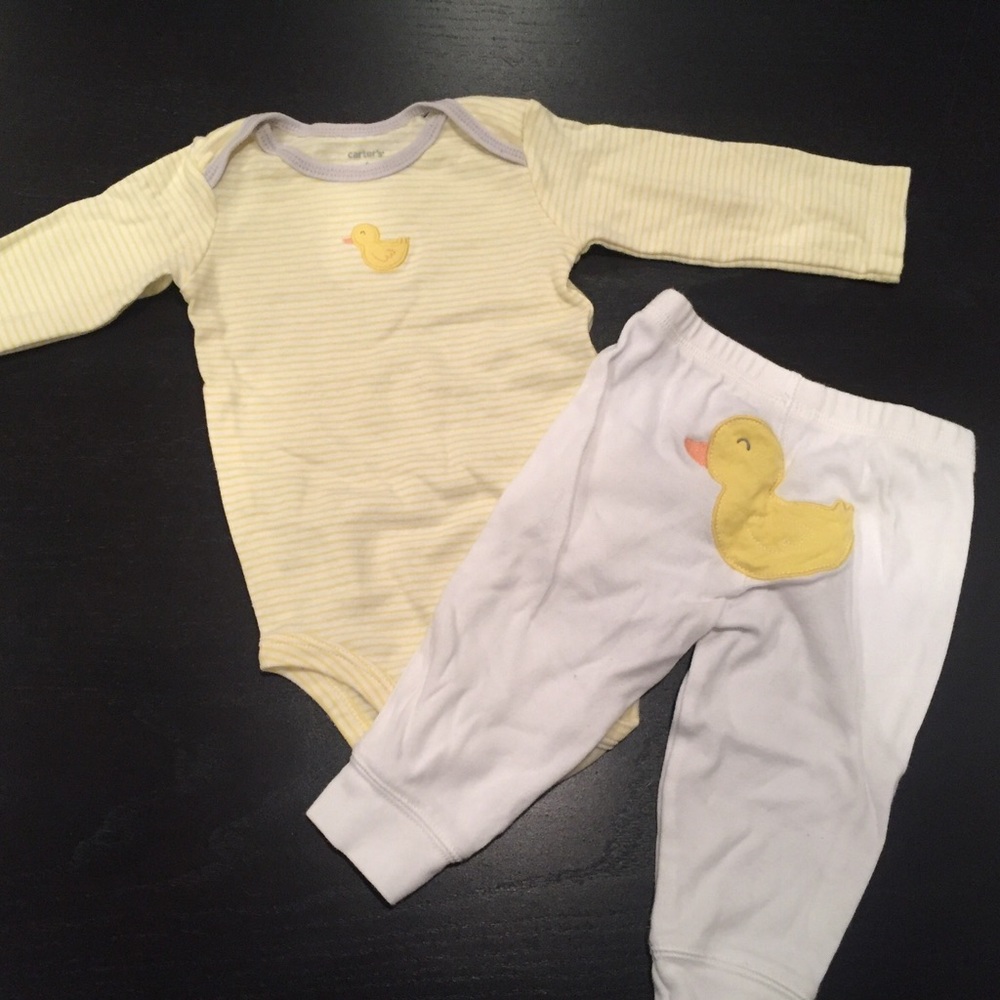 Duckling two piece outfit.