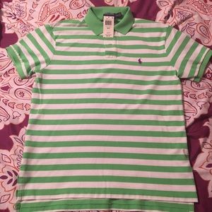 🎉🎈host pick Ralph Lauren striped polo shirt nwt