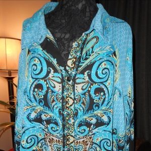 Maggie Barnes Paisley print design blouse