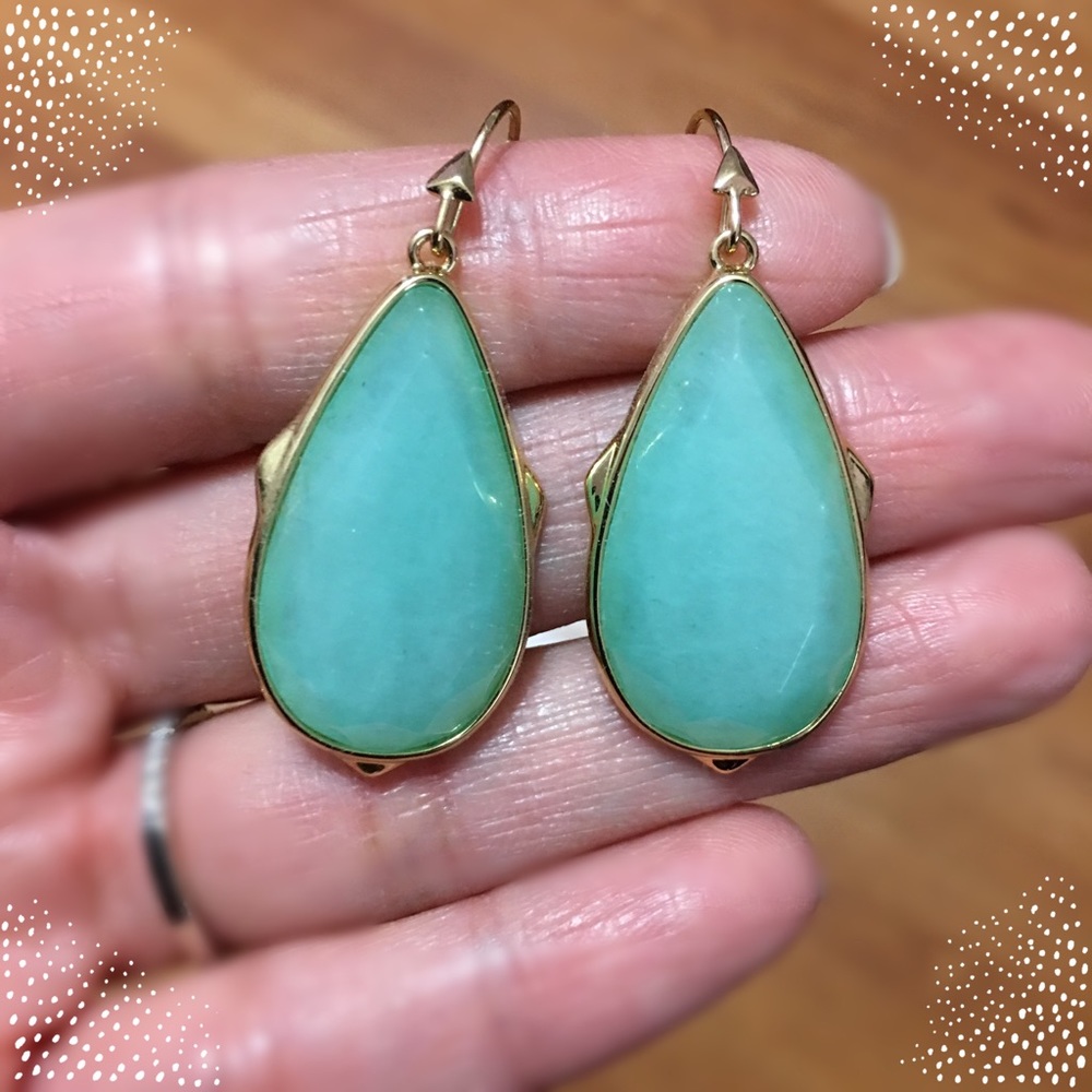 Stella & Dot Sentiment Stone Drops Earrings