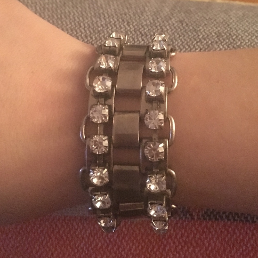 Jcrew silver rhinestone bracelet
