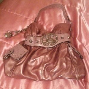 Pink metallic Kathy Van Zeeland bag