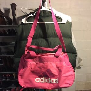 Pink adidas gym bag