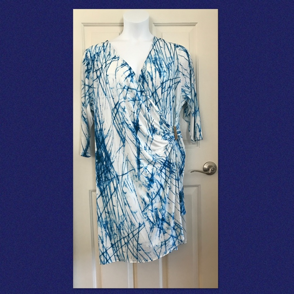 Calvin Klein Faux Wrap Dress 1X
