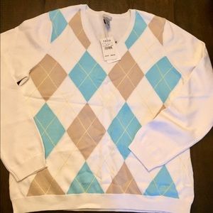 Women's Izod Golf Argyle Sweater Size XL