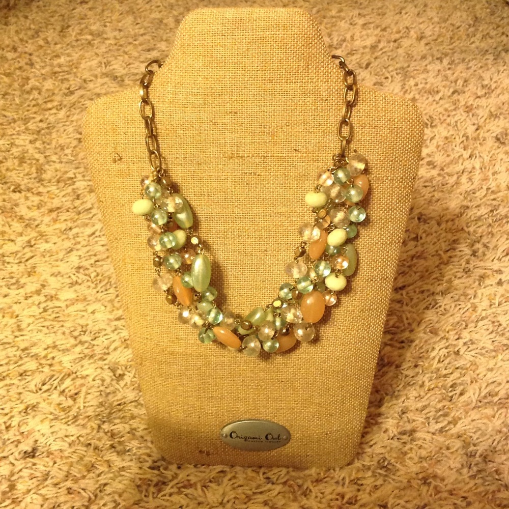 The Limited Peach and Mint Green Necklace