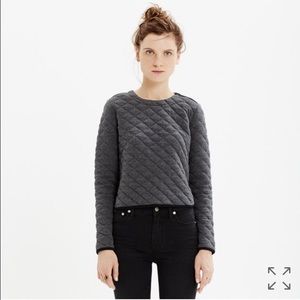 Madewell quilted crop sweatshirt