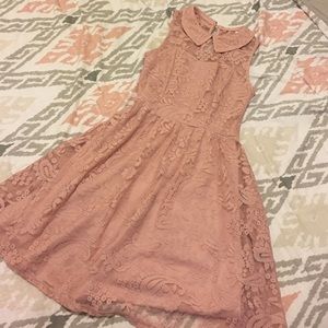 Blush Pink Lace Dress