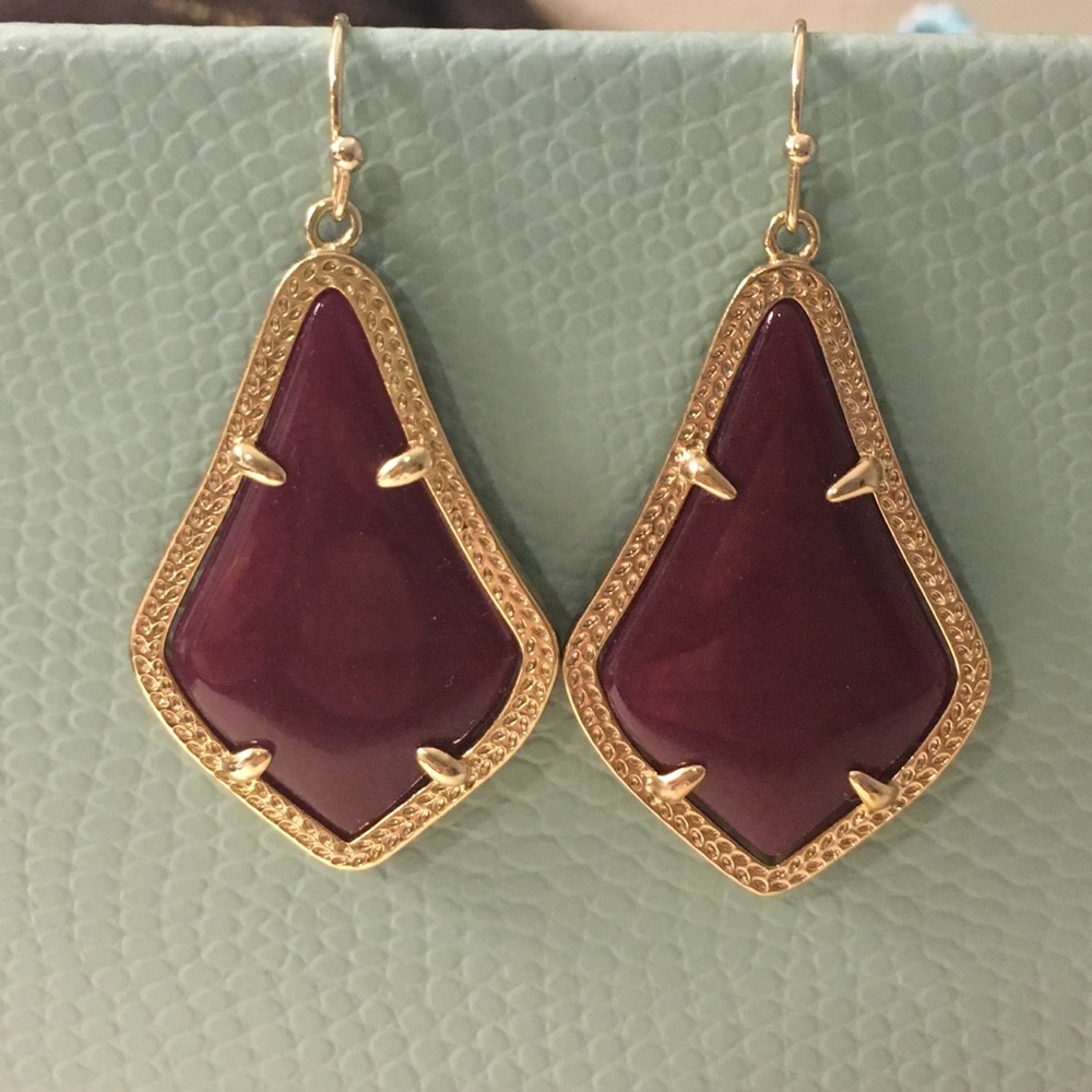 Kendra Scott Alex Earrings in Maroon