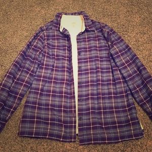 Purple Plaid L.L.Bean fleece flannel NWOT