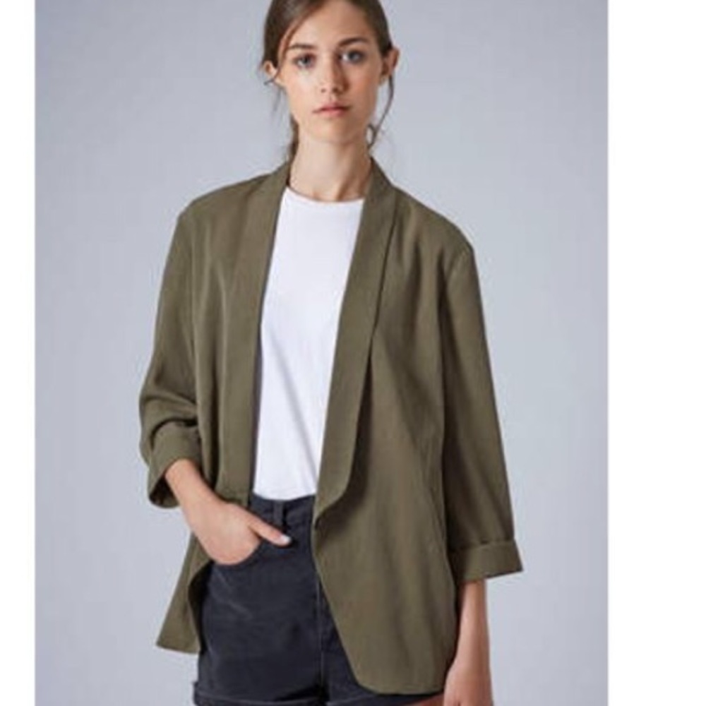 Topshop 3/4 length slouchy blazer