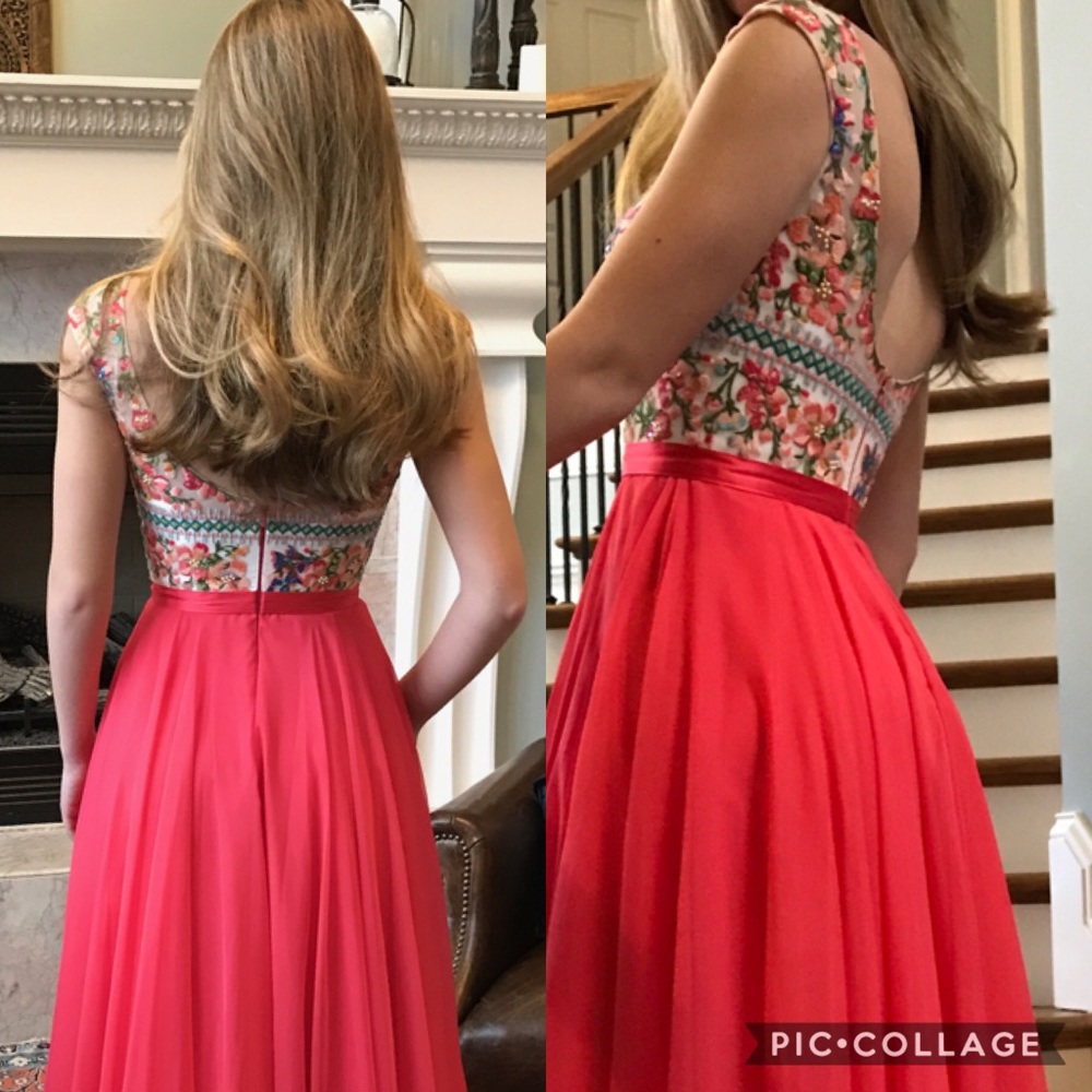 Sherri Hill 50457 size 0 fuchsia prom formal dress