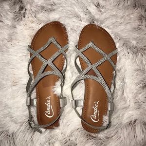 Candies Gray/Silver Sandals